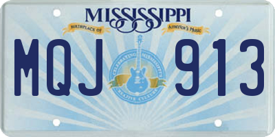 MS license plate MQJ913