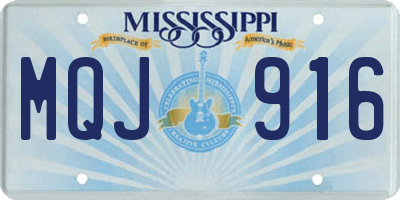 MS license plate MQJ916