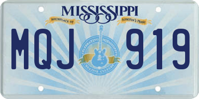 MS license plate MQJ919
