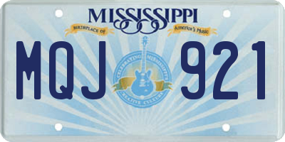 MS license plate MQJ921