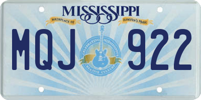 MS license plate MQJ922