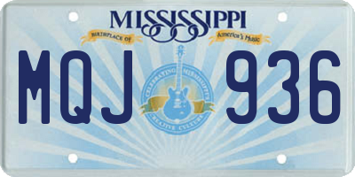 MS license plate MQJ936
