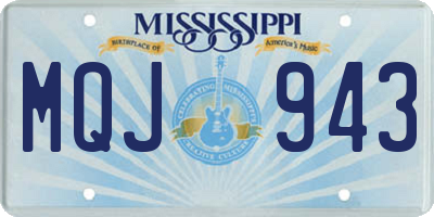 MS license plate MQJ943