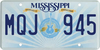 MS license plate MQJ945