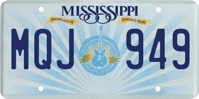 MS license plate MQJ949