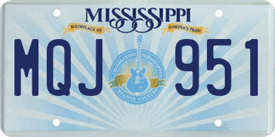 MS license plate MQJ951