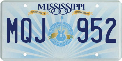 MS license plate MQJ952