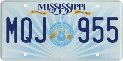 MS license plate MQJ955