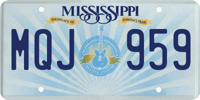MS license plate MQJ959