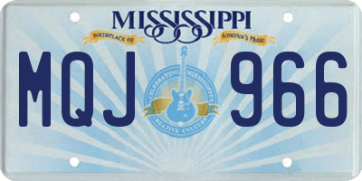 MS license plate MQJ966