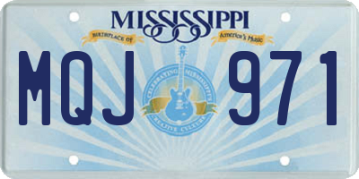 MS license plate MQJ971