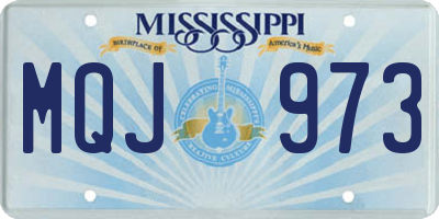 MS license plate MQJ973
