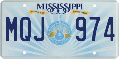 MS license plate MQJ974