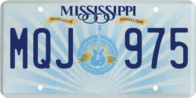 MS license plate MQJ975