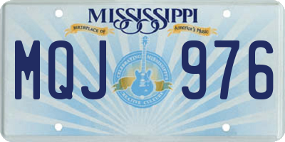 MS license plate MQJ976