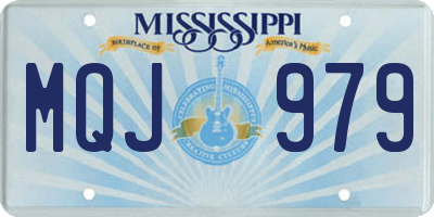 MS license plate MQJ979