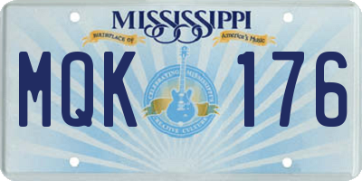 MS license plate MQK176
