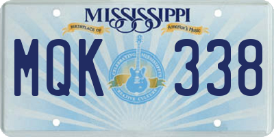 MS license plate MQK338