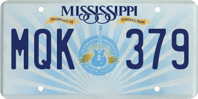 MS license plate MQK379