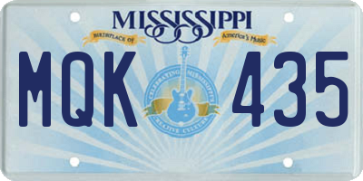 MS license plate MQK435
