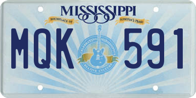 MS license plate MQK591
