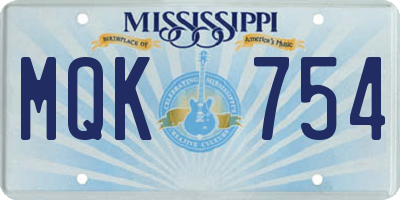 MS license plate MQK754