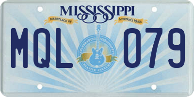 MS license plate MQL079