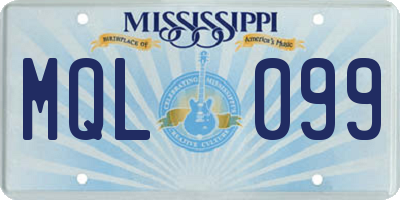 MS license plate MQL099