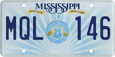 MS license plate MQL146