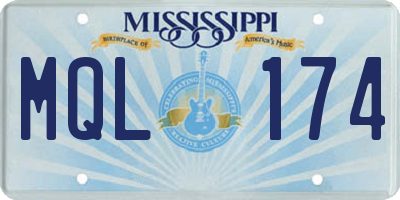 MS license plate MQL174