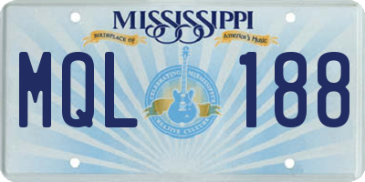 MS license plate MQL188
