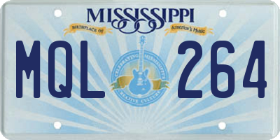 MS license plate MQL264