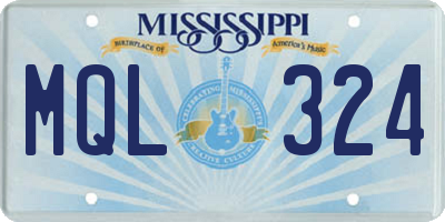 MS license plate MQL324