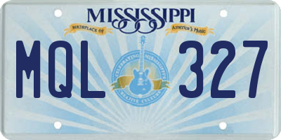 MS license plate MQL327