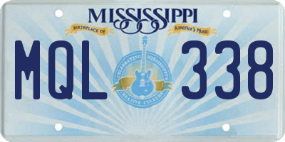 MS license plate MQL338