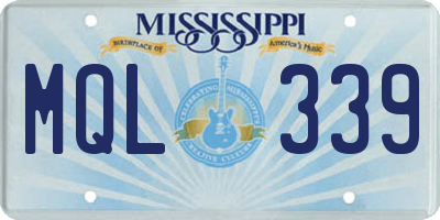 MS license plate MQL339