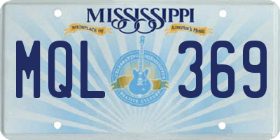 MS license plate MQL369