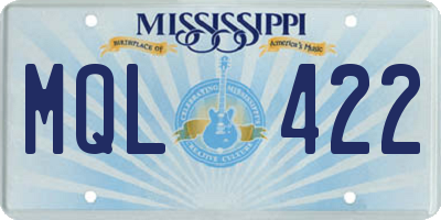 MS license plate MQL422