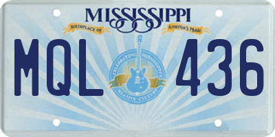 MS license plate MQL436