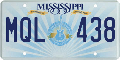 MS license plate MQL438