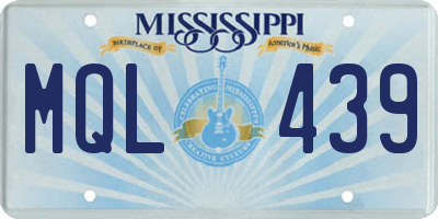 MS license plate MQL439