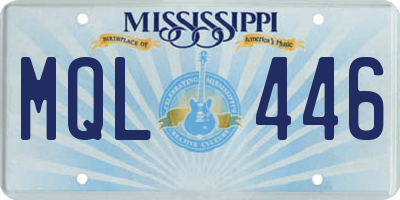 MS license plate MQL446