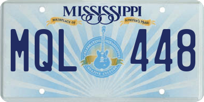 MS license plate MQL448