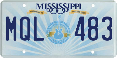 MS license plate MQL483