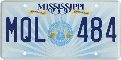 MS license plate MQL484