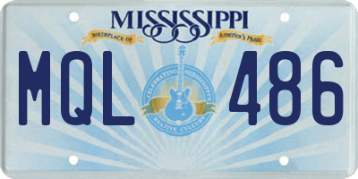 MS license plate MQL486