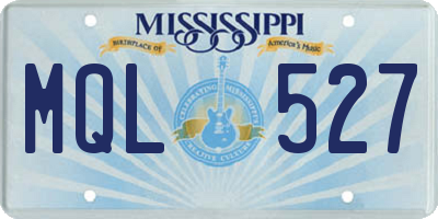 MS license plate MQL527