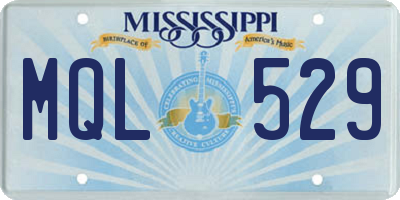 MS license plate MQL529