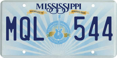 MS license plate MQL544