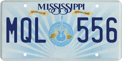 MS license plate MQL556
